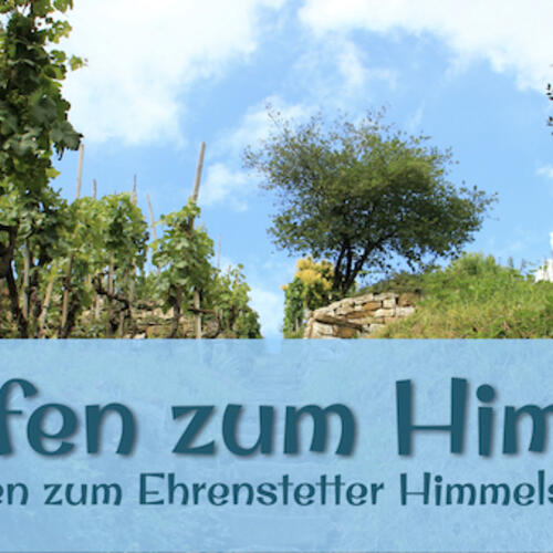 Naturbild mit Schriftzug Stufen zum Himmel